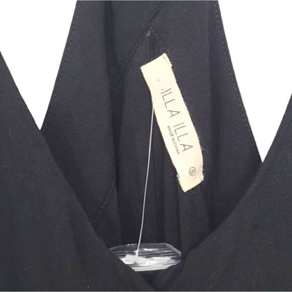 ILLA ILLA Black Button Front Wide Leg Jumpsuit - Picture 3 of 5